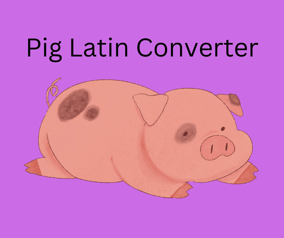 Pig Latin Converter